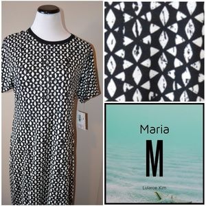 Lularoe Maria Dress NWT Med Black and White